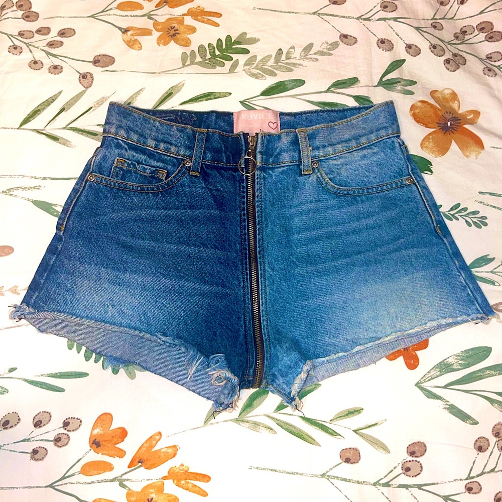 Revice Yin Yang denim shorts
